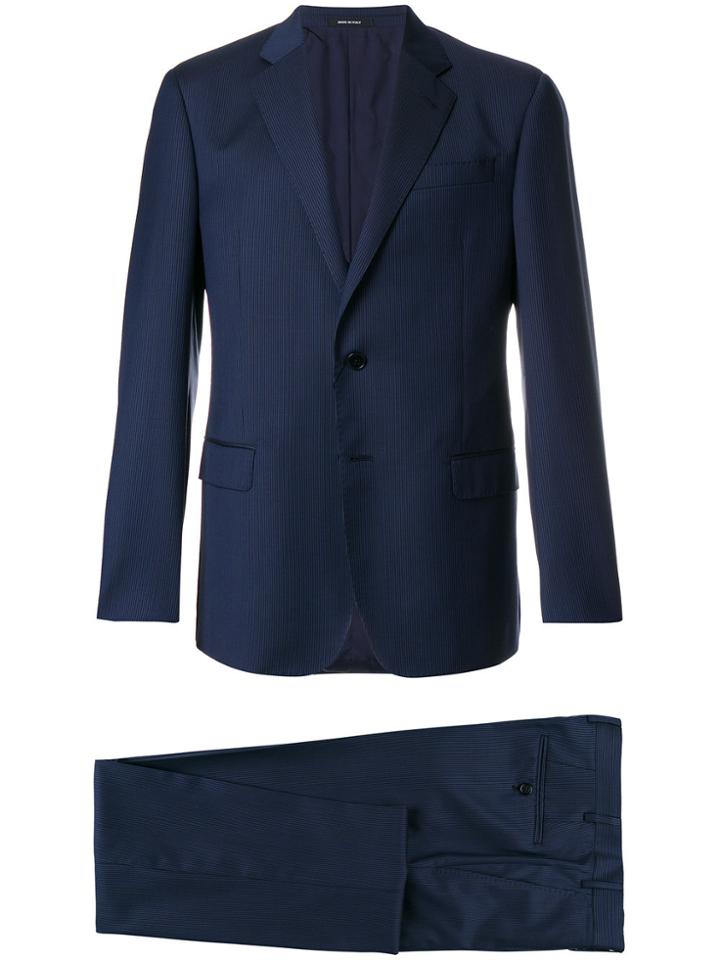 Giorgio Armani Formal Pinstripe Suit - Blue