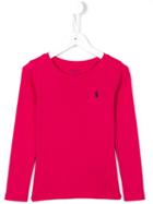 Ralph Lauren Kids Longsleeved T-shirt, Girl's, Size: 6 Yrs, Pink/purple