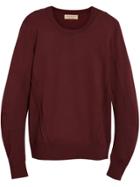 Burberry Ribbed Detail Sweater - Red
