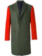 Lc23 Colour-block Tailored Coat - Green