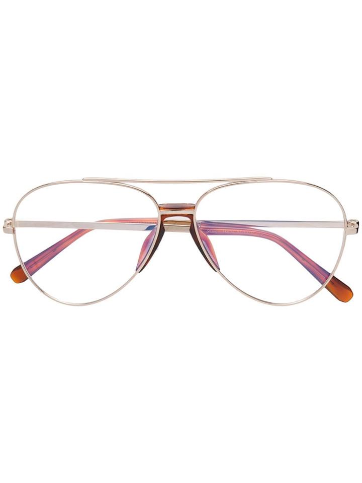 Brioni Aviator-style Glasses - Gold