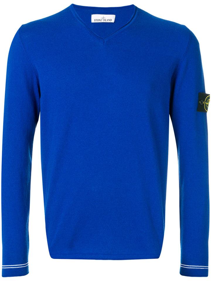 Stone Island Long Sleeved T-shirt - Blue