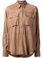 Lareida Pocket Shirt, Women's, Size: 44, Nude/neutrals, Suede