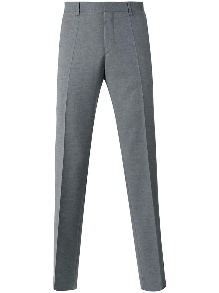 Boss Hugo Boss Tailored Trousers, Men's, Size: 52, Grey, Virgin Wool/viscose