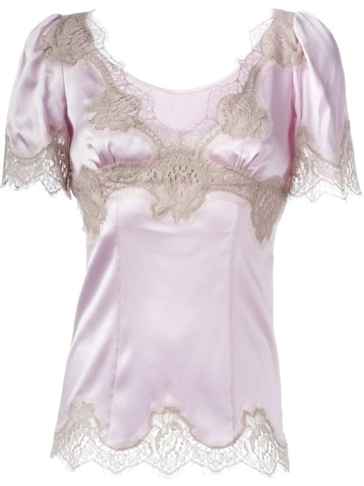 Dolce & Gabbana Lace Trim Top