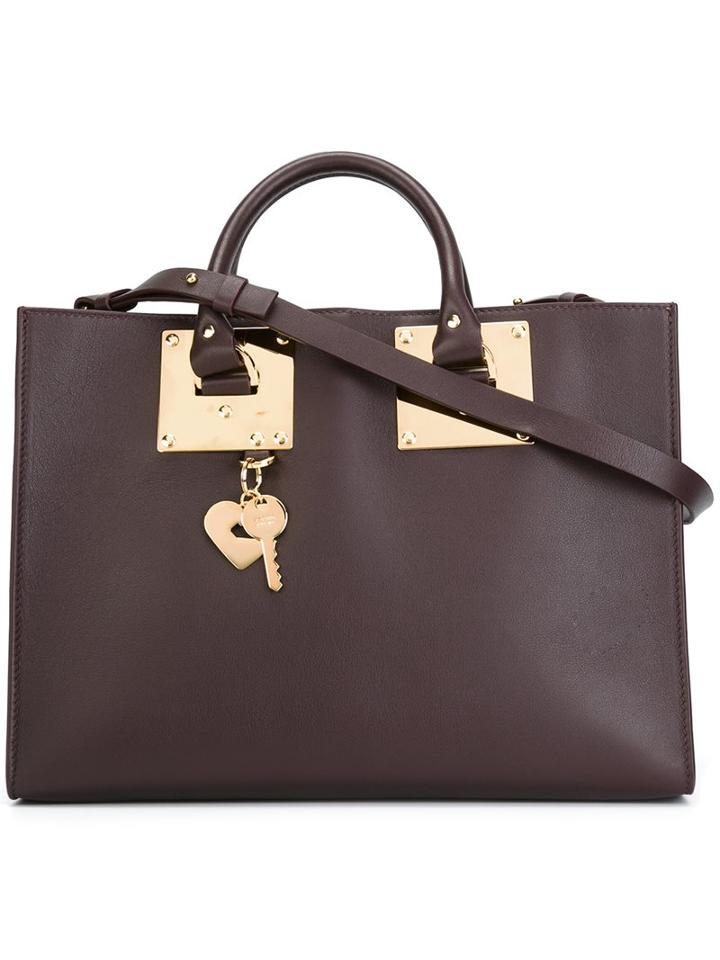 Sophie Hulme Key Chain Detail Tote Bag, Women's, Pink/purple