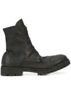 Guidi Rubber Sole Lace-up Ankle Boot - Black