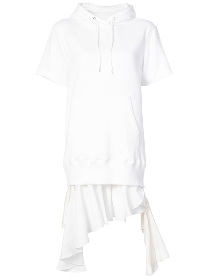 Sacai Loose Fit Hooded Dress - White