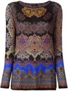 Etro Paisley Print Jumper, Women's, Size: 42, Spandex/elastane/viscose