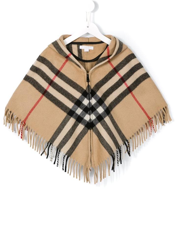 Burberry Kids House Check Cape, Girl's, Size: 7 Yrs, Nude/neutrals