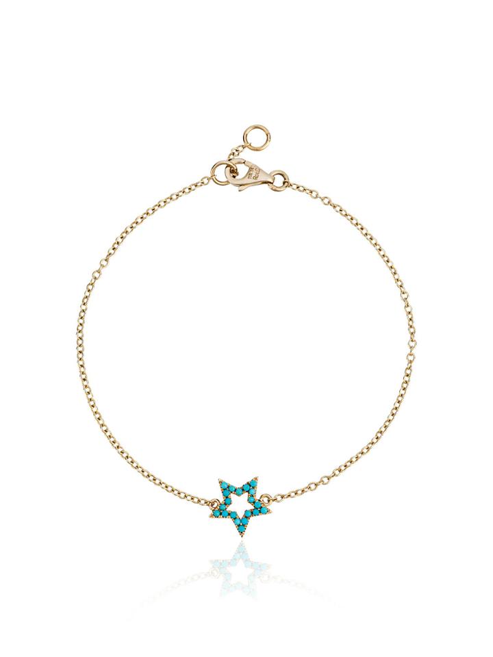 Rosa De La Cruz Turquoise Star Charm Bracelet - Metallic