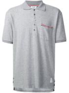 Thom Browne Patch Pocket Polo Shirt, Men's, Size: 3, Grey, Cotton