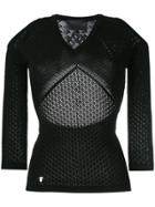 Philipp Plein Cut-out Knitted Top - Black