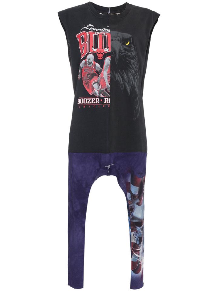 Conner Ives Black Patchwork Vintage T Shirt Dress