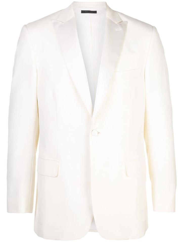 Brioni Classic Fitted Blazer - White