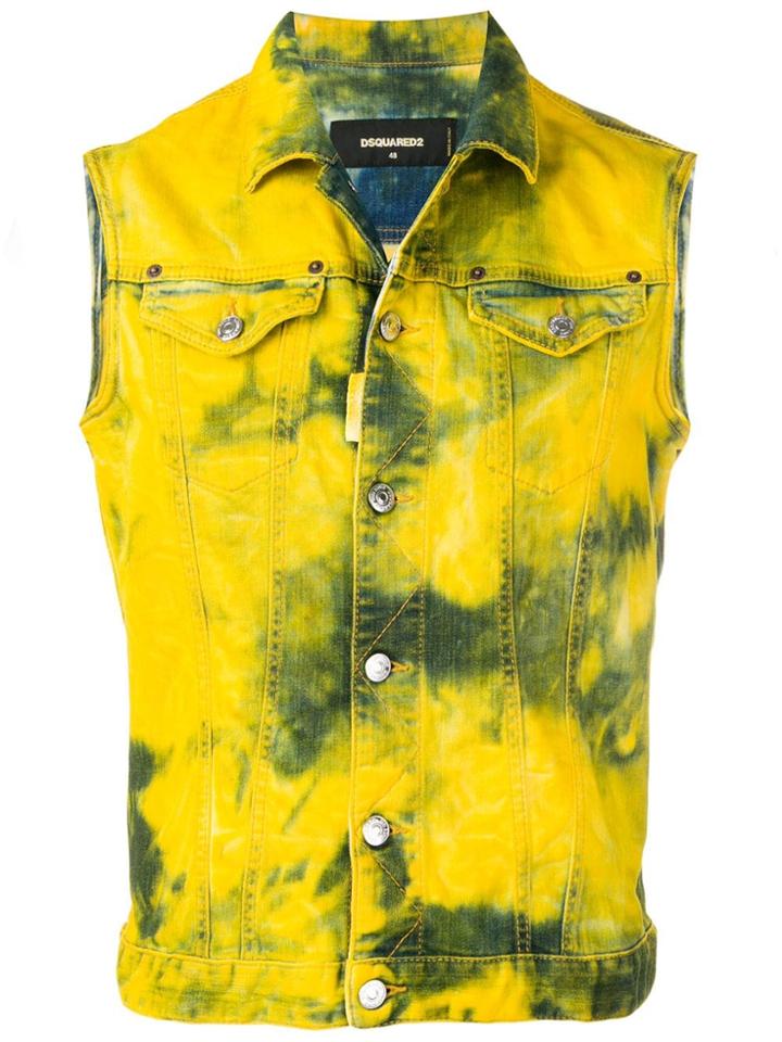 Dsquared2 Sleeveless Denim Jacket - Yellow