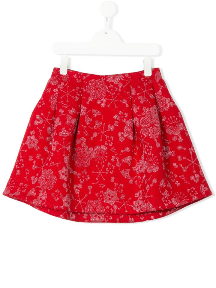 Kenzo Kids Teen Neoprene And Lurex Skirt - Red