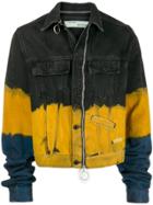 Off-white Dye-effect Denim Jacket - Yellow