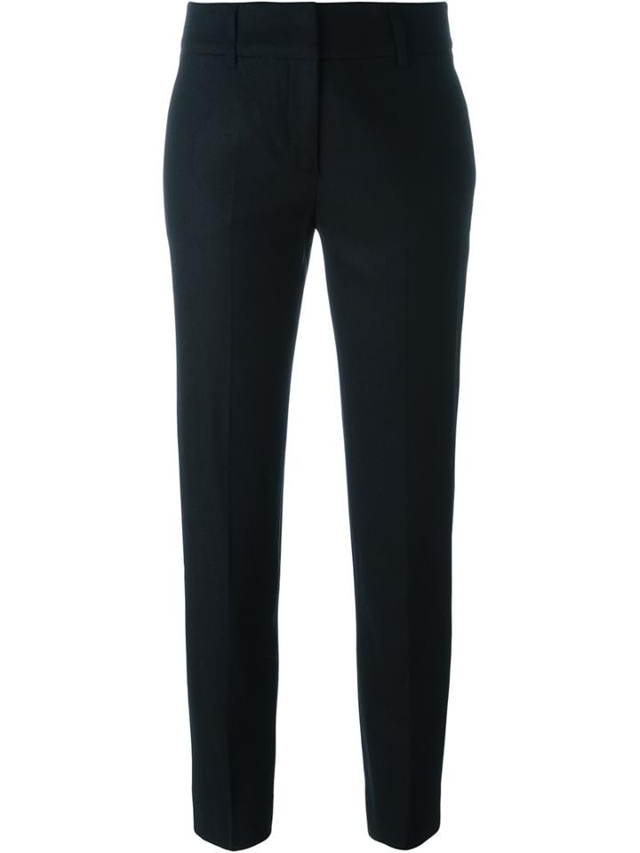 Piazza Sempione Tailored Cropped Trousers, Women's, Size: 44, Black, Spandex/elastane/virgin Wool
