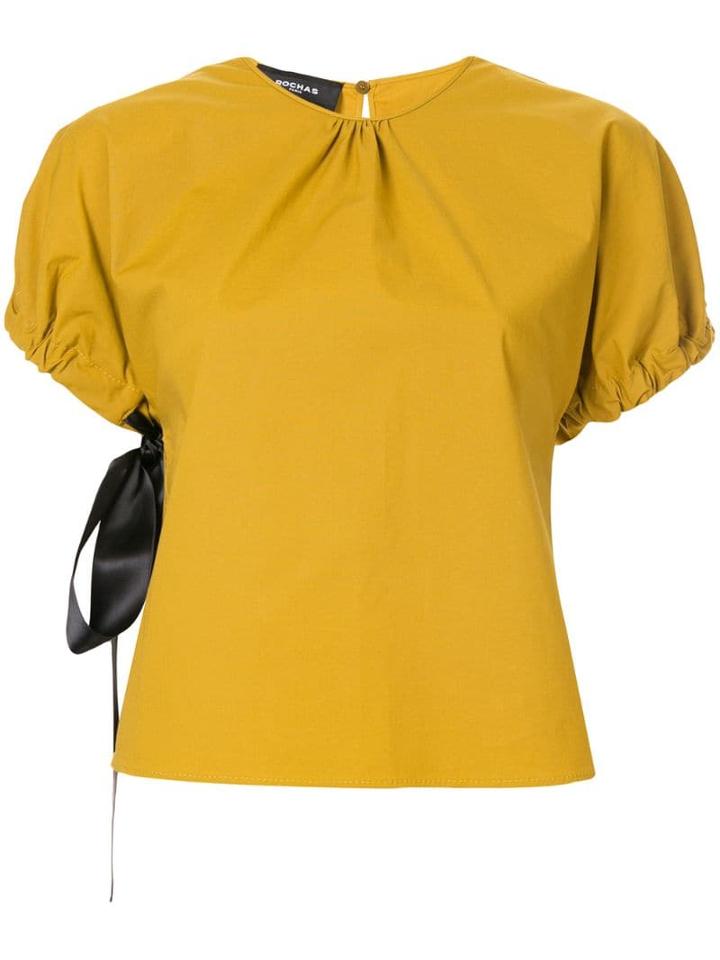 Rochas Gathered Blouse - Yellow