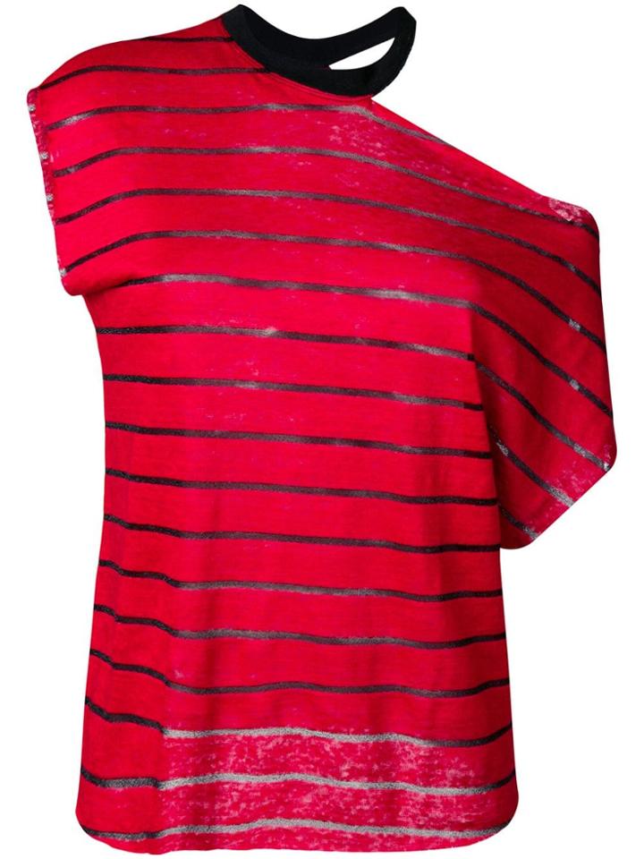 Rta Cold Shoulder Top - Red