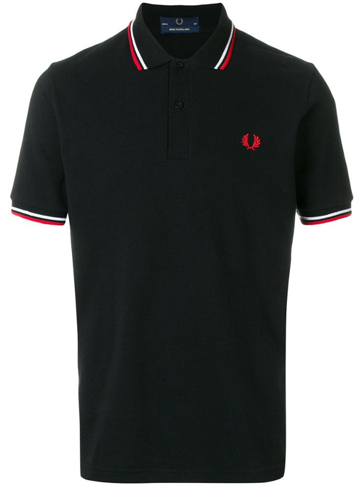 Fred Perry X Art Comes First Striped Trim Polo Shirt - Black