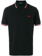 Fred Perry X Art Comes First Striped Trim Polo Shirt - Black