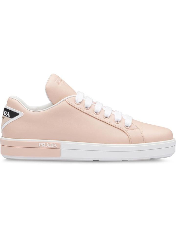 Prada Leather Sneakers - Pink