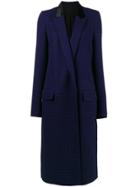 Haider Ackermann Houndstooth Velvet Collar Coat - Blue