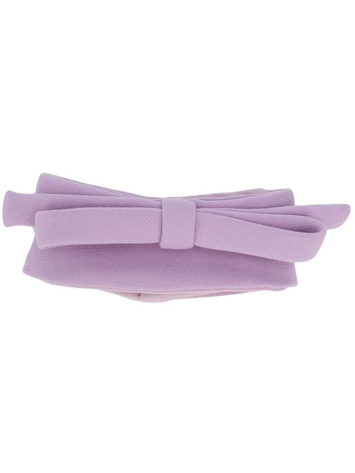 Miu Miu Oversized Bow Tie - Purple