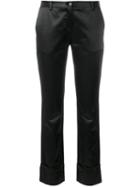 Romeo Gigli Pre-owned Cropped Slim Trousers - Black