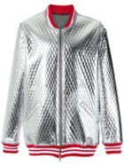À La Garçonne - Metallic (grey) Bomber Jacket - Men - Cotton/polyester - Gg, Cotton/polyester