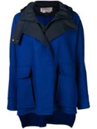 Sportmax Oversized Hooded Coat - Blue