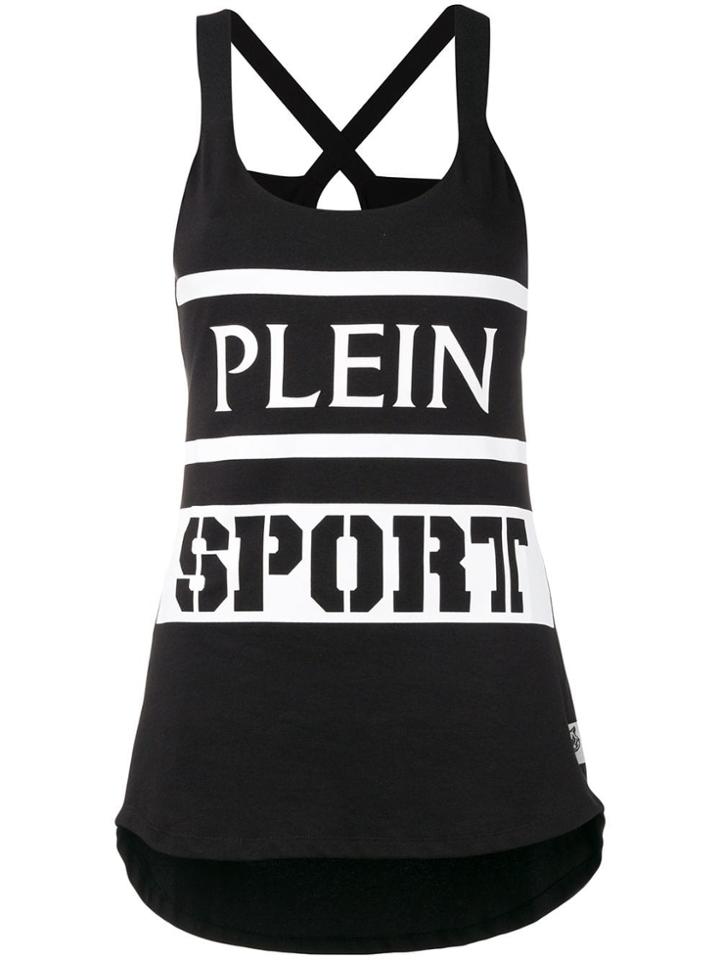 Plein Sport Logo Print Tank Top - Black