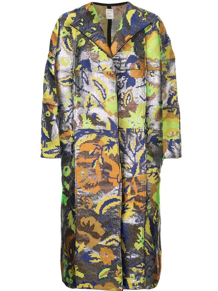 Maison Rabih Kayrouz Floral Oversized Coat - Yellow & Orange