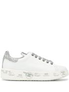 Premiata Glitter Platform Sneakers - White