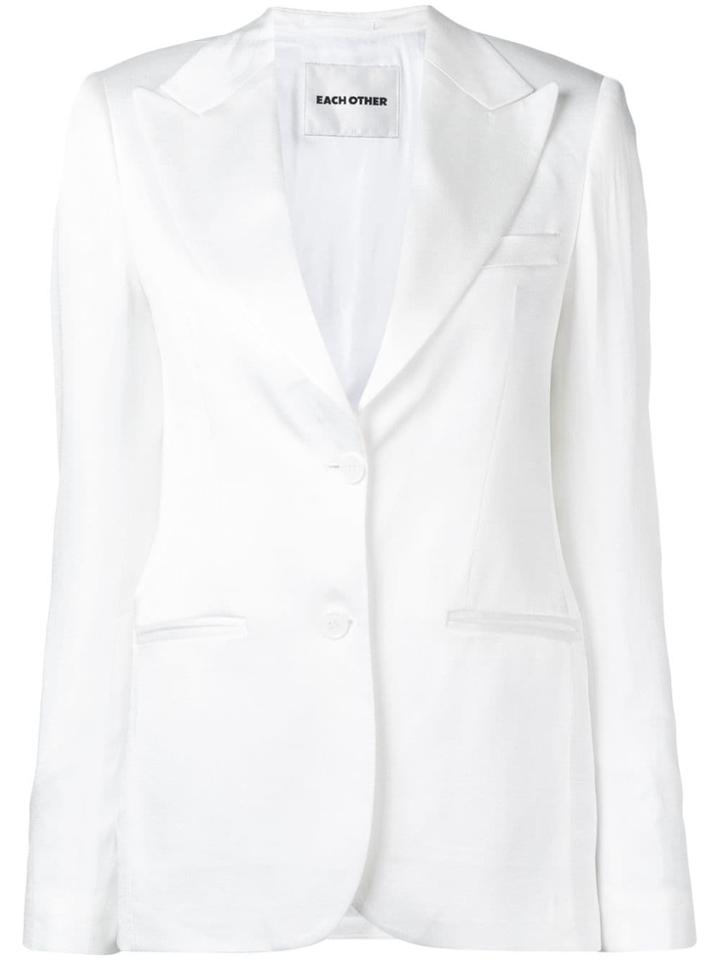 Each X Other Satin Tailored Jacket - White