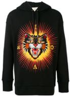 Gucci - Sweatshirt With Angry Cat Appliqué - Men - Cotton/polyester - L, Black, Cotton/polyester