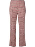 Courrèges Houndstooth Straight Trousers - Red