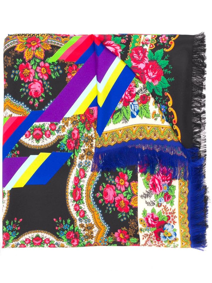 Pierre-louis Mascia Floral Print Scarf - Black