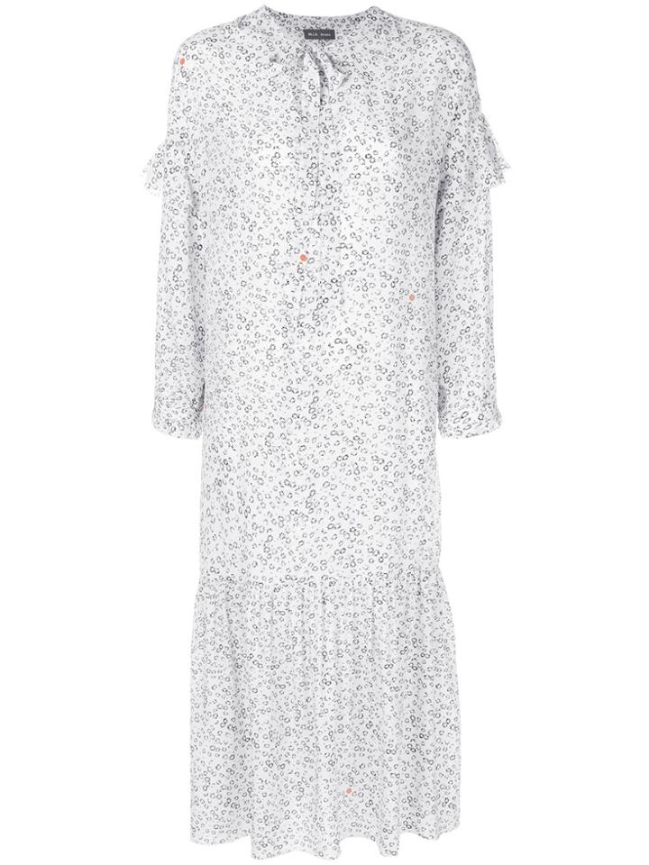 Mih Jeans Erika Doorway Print Dress - White