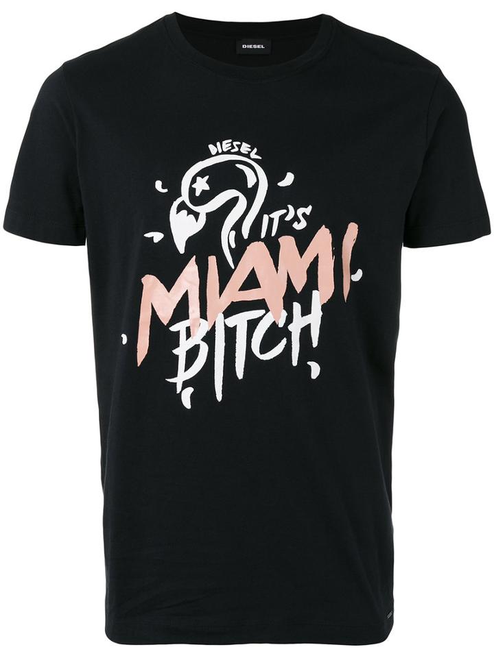 Diesel - Diego T-shirt - Men - Cotton - L, Black, Cotton