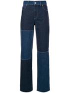 Pringle Of Scotland High Waisted Patchwork Jeans - Blue