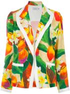 Isolda - Printed Blazer - Women - Silk - 40, Orange, Silk
