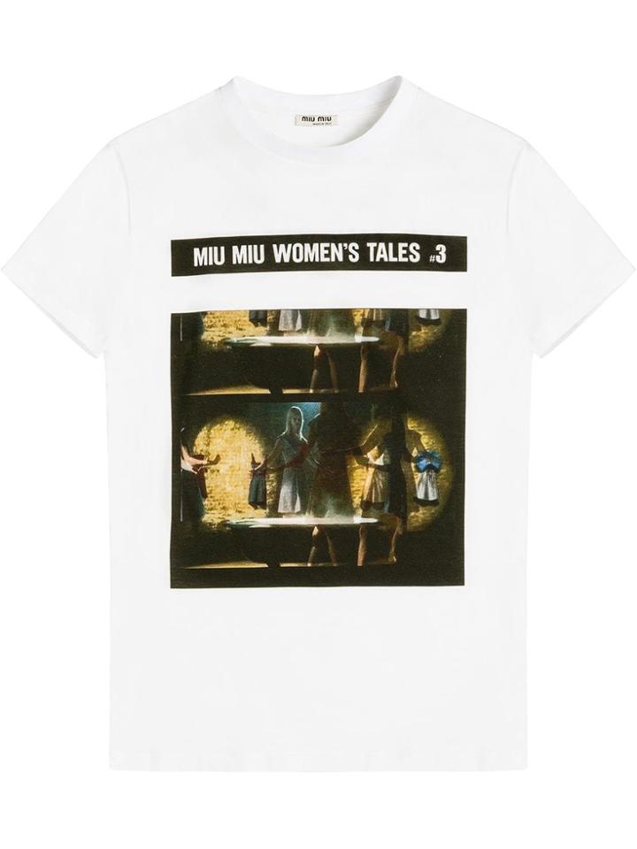 Miu Miu Miu Miu Tales Jersey T-shirt - White