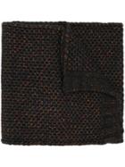 Z Zegna Chunky Knit Scarf - Black