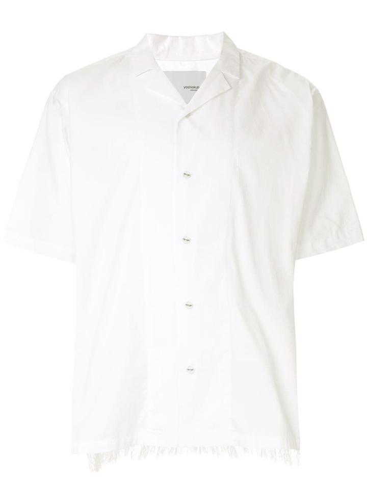 Yoshiokubo Fringe Camp Collar Shirt - White