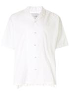 Yoshiokubo Fringe Camp Collar Shirt - White