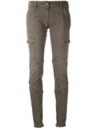Armani Jeans - Leg Pockets Skinny Trousers - Women - Cotton/spandex/elastane - 40, Nude/neutrals, Cotton/spandex/elastane