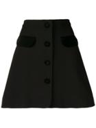 Vivetta Mini Buttoned Skirt - Black